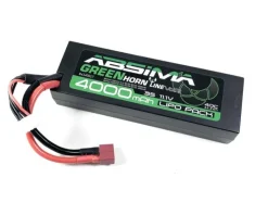 Absima 4140017Greenhorn Vol.2 LiPo Akku 11.1V-40C 4000 Hardcase, (T-Plug) 3s Lipo in Standartbauform nur 25mm hoch