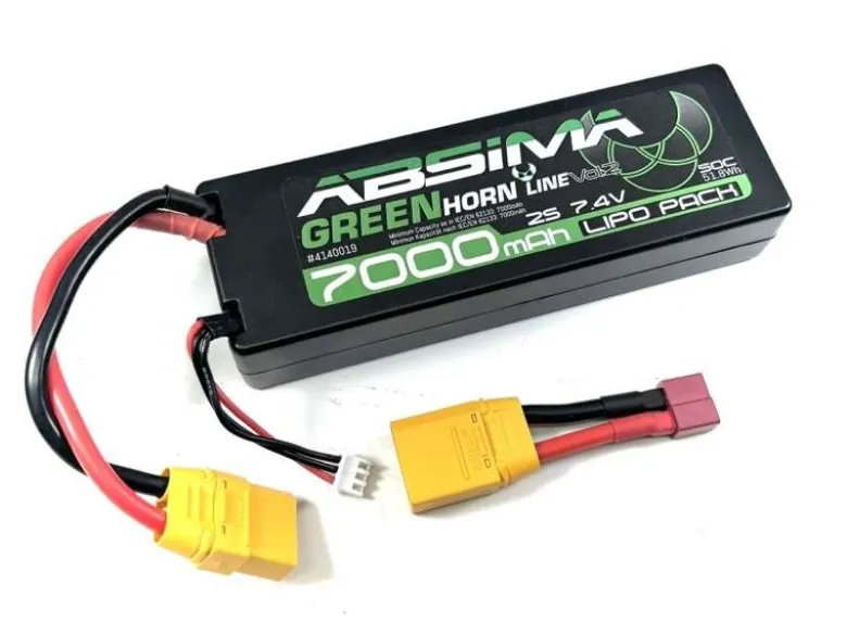 Absima 4140019Greenhorn Vol.2 LiPo 2S 7,4V-50C 7000 Hardcase (XT90/T-Plug)