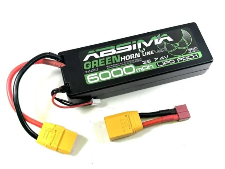 Absima 4140018Greenhorn Vol.2 LiPo 2S 7,4V-50C 6000 Hardcase (XT90/T-Plug)
