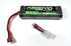 Absima 4100013NiMH Akku 7,2V 5100mAh Fahrakku Tamiya Deans/Tamiya Lange Fahrzeit für Rc Car und Trucks