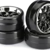 Absima 2510041Räderset Drift LP 'Wabe / Profil B' schwarz/chrom 1:10
