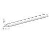 aero-naut 772853ASA Halbrundrohr 4,0 x 2,5 x 1000mm Plastikprofil