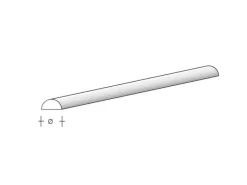 aero-naut 772633ASA Halbrundstab 8,0 x 1000mm Plastikprofil