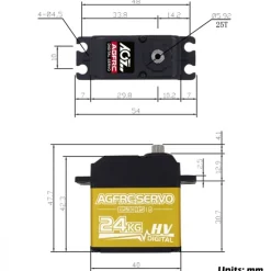 AGF-RC B53DHSB53DHS HV Standard Servo Titangetriebe 24kg