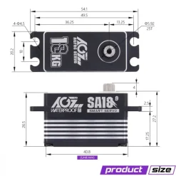 AGF-RC SA18(2S)SA18 2S SMART Low Profile Servo 18kg mit Metallgetriebe IP67