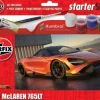 Airfix A55006Starter Set - McLaren 765LT Plastikbausatz in 1:43 inkl. Kleber, Pinsel und Hauptfarben