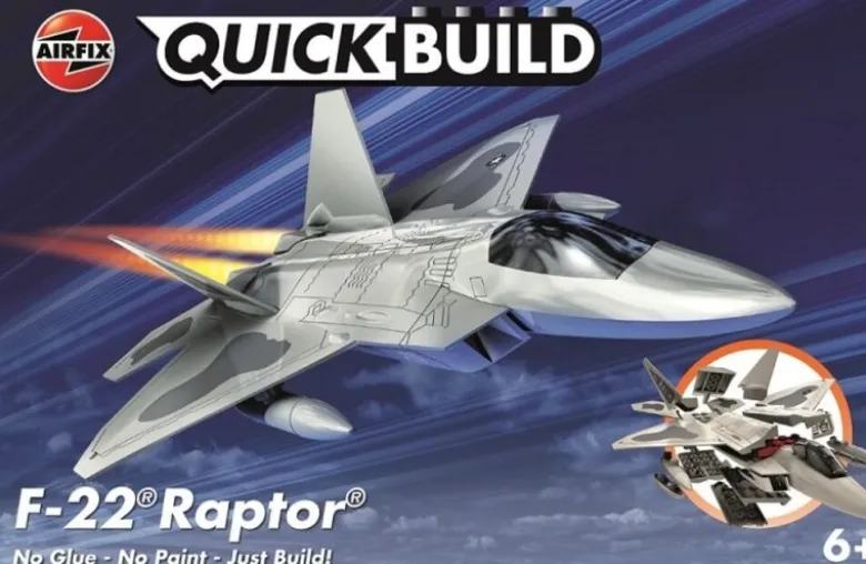 Airfix J6005QUICKBUILD F-22 Raptor Plastikbausatz ohne Kleben