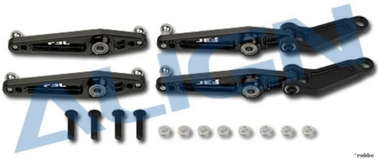 Align H70002QAF3C Pitchkompensatorhebel Metall - Set / schwarz T-Rex 700