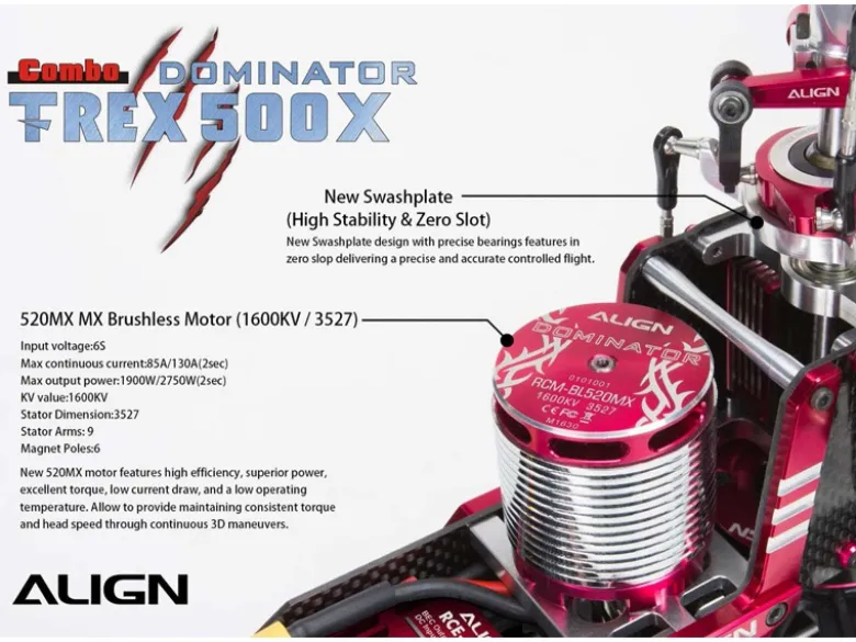 Align RH50E20XT-REX 500X Dominator Super Combo (DS530M/DS535M)