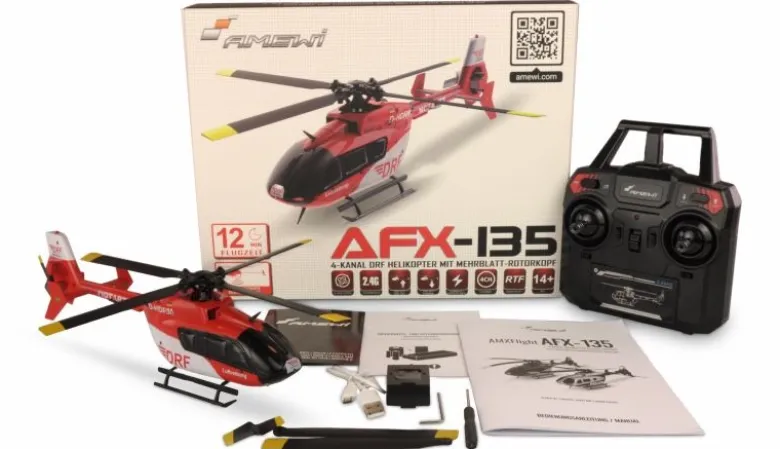 AMEWI 25327AFX-135 DRF 4-Kanal Helikopter, 6G RTF 2,4GHz