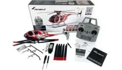AMEWI 25334AFX MD500E Zivil brushless 4-Kanal 325mm Helikopter 6G RTF rot/silber