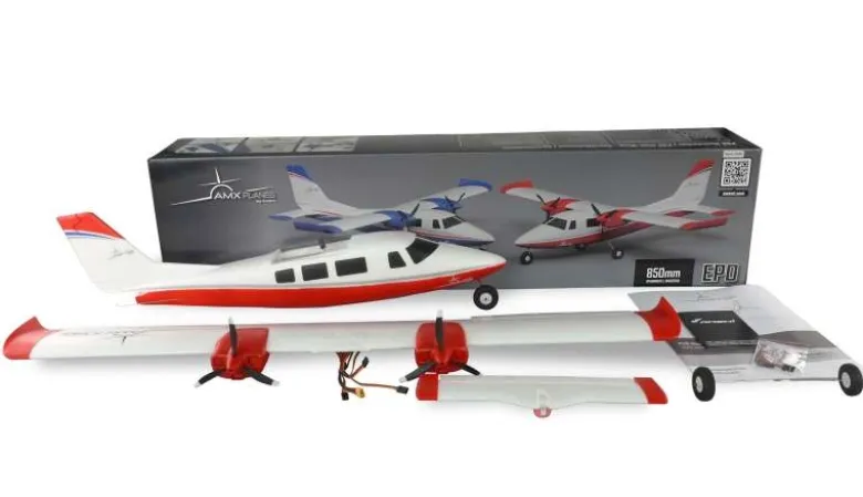 AMEWI 24132AMXPlanes P68 Hochdecker 850mm PNP rot