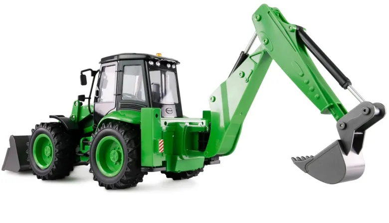 AMEWI 22672Baggerlader G1401E 2.4 GHz, 1:14 RTR - grün mit Licht & Sound