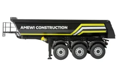 AMEWI 22736Dreiachs-Sattelauflieger mit Kippmulde, Metall 1:14 schwarz