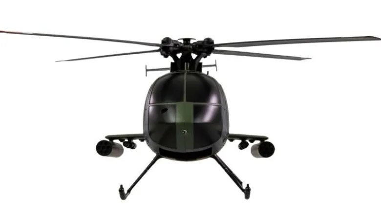 AMEWI 25353Hughes MD500 Helikopter Militär 4-Kanal 6G RTF, grau