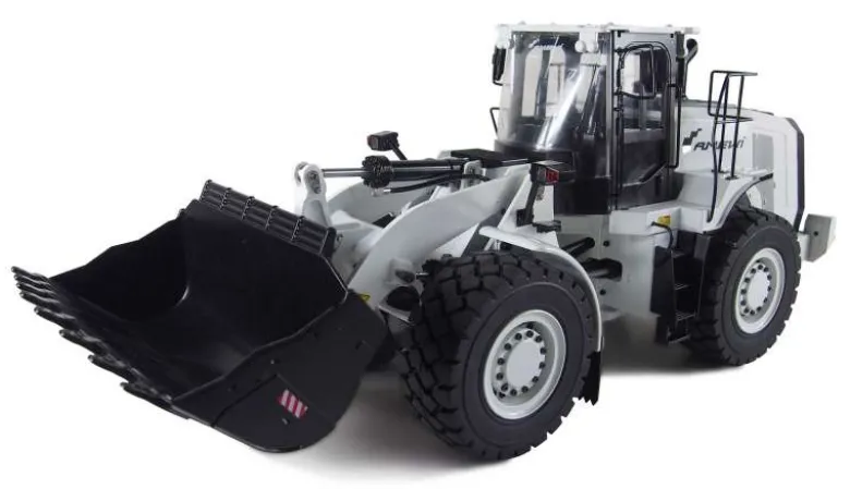 AMEWI 22541Hydraulik-Radlader G921H Vollmetall 1:16, RTR, weiß