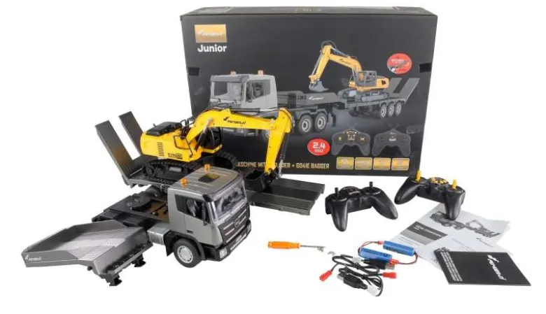AMEWI 226732-in1 Tieflader/Bagger-Set, G836E/G041E 1:24 RTR