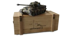 AMEWI 23053Königstiger Henschel-Turm 1:16 Panzer Professional Line Rauch, Sound, Metallketten, Laufräder, Getriebe, Holzkiste