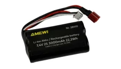 AMEWI 28410Li-Ion Akku 2S 7,4V 3000mAh T-Stecker
