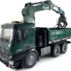 AMEWI 22568Mercedes-Benz Arocs Lizenz Kranwagen mit Kipper RTR grün