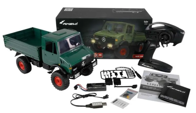 AMEWI 22632Mercedes-Benz Unimog Basic 4WD 1:12 RTR, grün