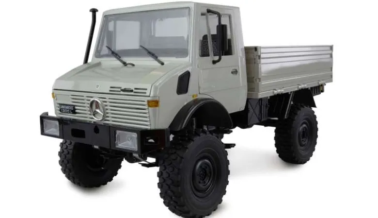 AMEWI 22631Mercedes-Benz Unimog Basic 4WD 1:12 RTR, hellgrau