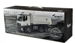 AMEWI 22413Mercedes LKW Kipper PRO Metall 1:14, 2,4GHz RTR weiß