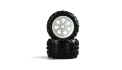 AMEWI 004-125MMonstertruck, Truggy 1/8 Kompletträder, weiße Felge 17mm (2)