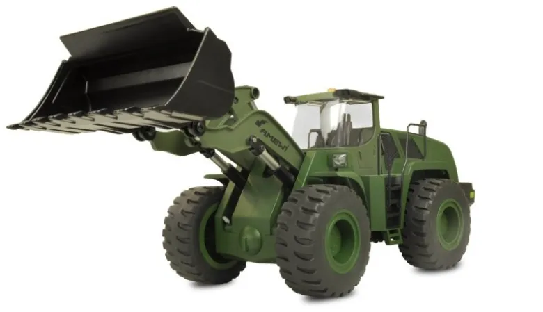 AMEWI 22534Radlader G485E ME Militär Teilmetall 10-Kanal 1:14 RTR grün Licht & Sound