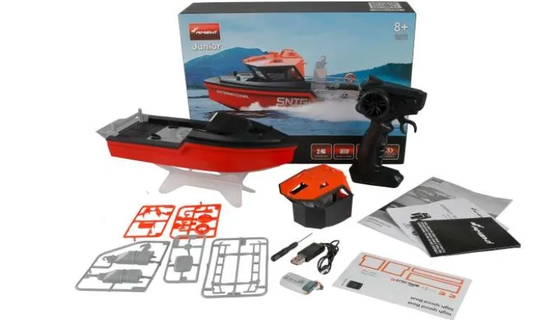 AMEWI 26117Rettungsboot brushless Jetantrieb 320mm RTR schwarz/rot
