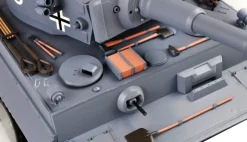 AMEWI 23103Tiger I 1:16 Panzer Professional Line II IR/BB, 2,4GHz RTR Teilmetall-Ausführung mit Echtholzkiste, Infrarot Kampfmodul