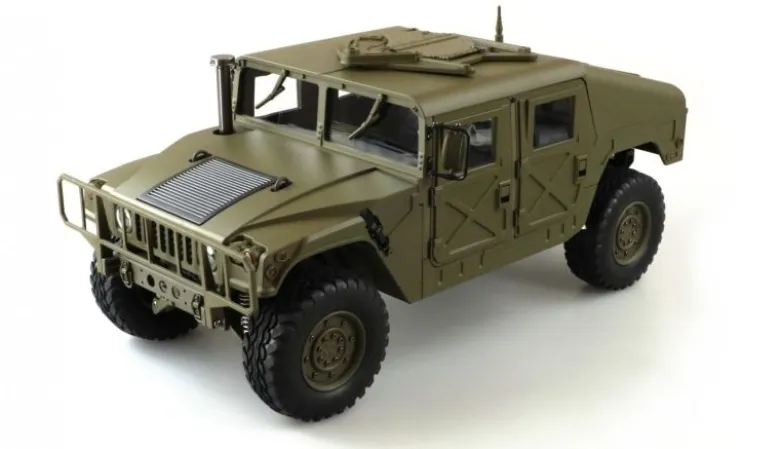 AMEWI 224174x4 U.S. Militär Truck 1:10 Army RTR Teilmetall 5KG 2Gang 16 Kanal Fernsteuerung, Wasserdicht Portalachsen