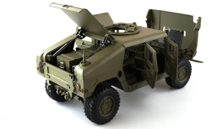 AMEWI 224174x4 U.S. Militär Truck 1:10 Army RTR Teilmetall 5KG 2Gang 16 Kanal Fernsteuerung, Wasserdicht Portalachsen