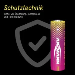 Ansmann 152123Pure Power 3500mAh Li-Ion Akku Mignon AA, 4er Blister