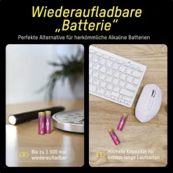Ansmann 152123Pure Power 3500mAh Li-Ion Akku Mignon AA, 4er Blister