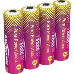 Ansmann 152123Pure Power 3500mAh Li-Ion Akku Mignon AA, 4er Blister