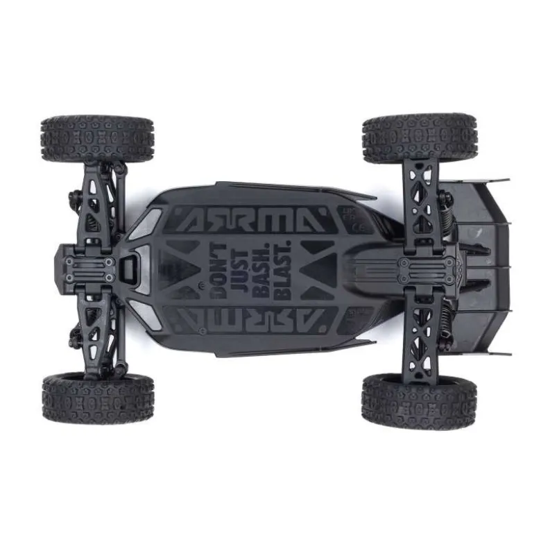 ARRMA ARA2106T1TYPHON GROM MEGA 380 Brushed 4X4 Buggy 1:18 RTR, blau/silber inkl. LiPo Akku und Ladegerät