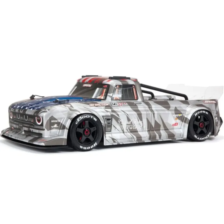 ARRMA ARA7615V2T2INFRACTION 6S BLX 1/7 All-Road Truck RTR, Silber