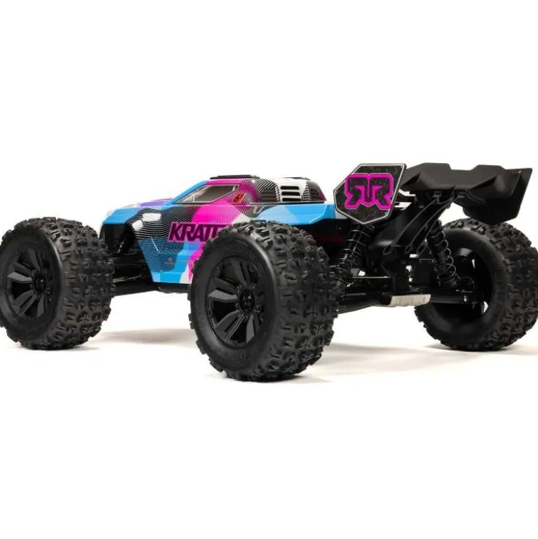 ARRMA ARA8608V6T2KRATON 6S V6 1/8 4X4 BLX Speed Monster Truck RTR blau/pink