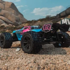 ARRMA ARA8608V6T2KRATON 6S V6 1/8 4X4 BLX Speed Monster Truck RTR blau/pink