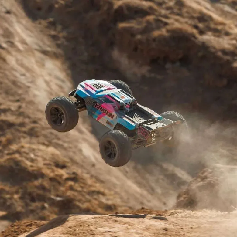 ARRMA ARA8608V6T2KRATON 6S V6 1/8 4X4 BLX Speed Monster Truck RTR blau/pink