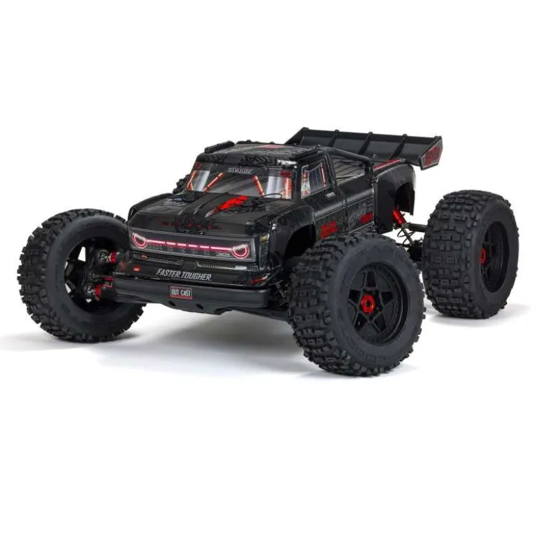 ARRMA ARA5810V2T1OUTCAST 4X4 8S BLX 1/5 EXB Brushless Stunt Truck RTR, Black