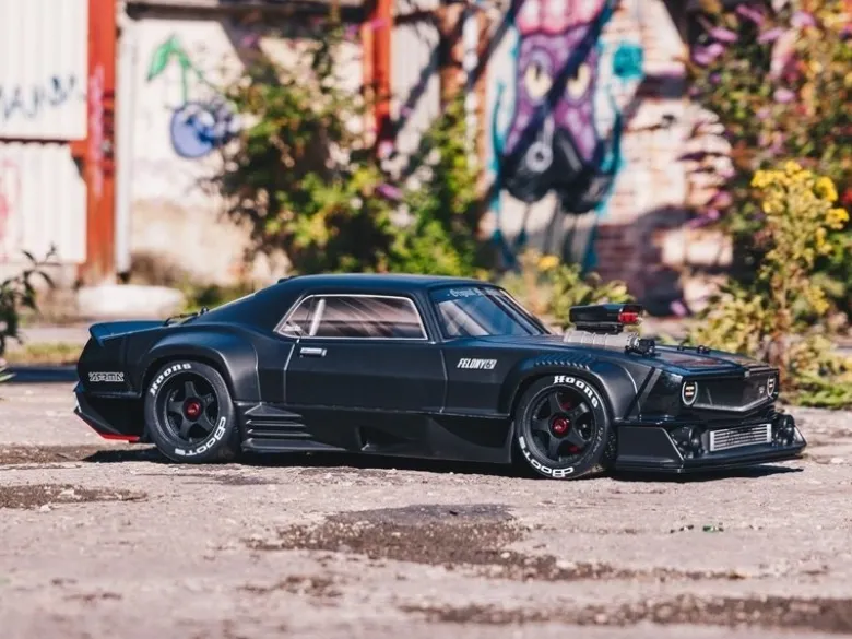 ARRMA ARA7617V2T1SET2FELONY 6S BLX Street Bash 1/7 RTR Muscle schwarz 6S Spar-Set inkl. 2x3S 5000mAh LiPo Akku, 6A Ladegerät & Ladekabel