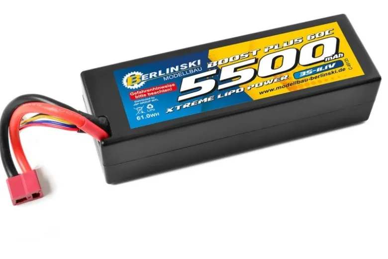Berlinski by Corally C-49135-D-PLBOOST Lipo Akku 11,1V 60C 5500mAh 3S mit T-Stecker