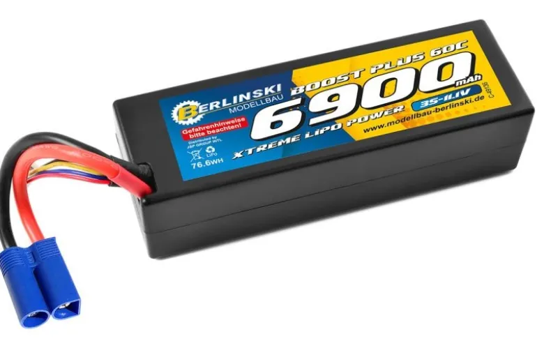 Berlinski by Corally C-49136-EC5-PLBOOST Lipo Akku 11,1V 50C 6900mAh 3S mit EC-5 Arrma 1:8