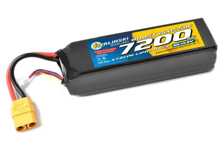 Berlinski by Corally C-49247-XT-PLBOOST LiPo Akku 4S 7200mAh 50C 14.8v X-Maxx XRT Traxxas X-maxx und Wide Maxx XT90 1:8 er etc.