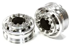Berlinski Tuning C26593BLACKCNC Alu T6 Front Felgen Set für Tamiya Truck 1/14, schwarz