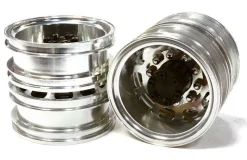 Berlinski Tuning C26591BLACKCNC Aluminium T5 Heckfelgen für Zwillingsreifen 1/14 Truck