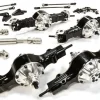 Berlinski Tuning C26053BLACKCNC Alu Achsenset 8x8 mit 2 Lenkachsen für 1:14 Truck
