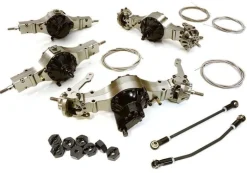 Berlinski Tuning C26809GUN8x8 Alu Achsen Set sperrbar für 1/10 und 1/14 Fahrzeuge mit 2 Lenkachsen alle Achsen sperrbar über RC